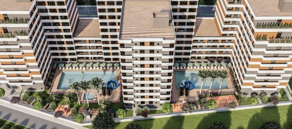Natuur Uitzicht Appartementen in een Nieuw Project in Mersin